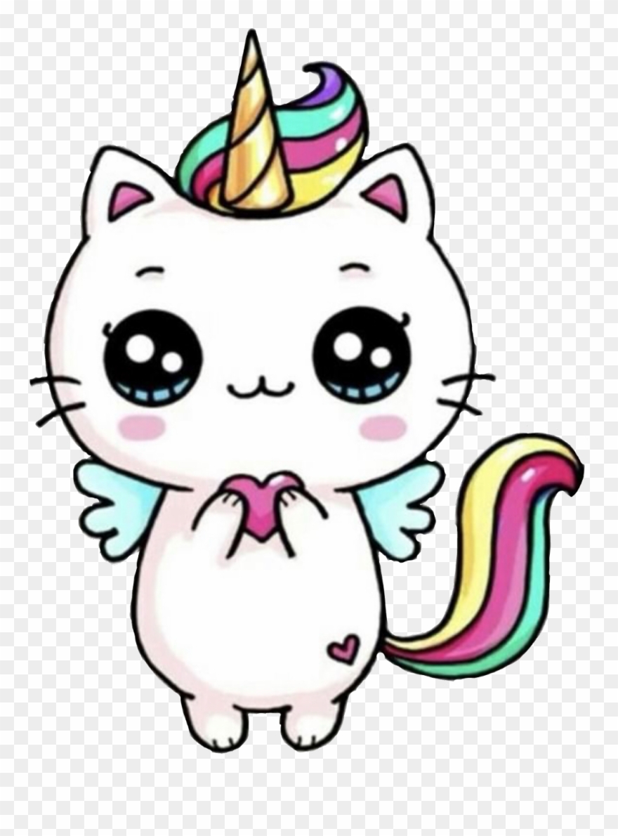 #kitty #cat #kittycat #unicat #unicorn #meow #purr - Dibujos De Gatito Unicornio Clipart