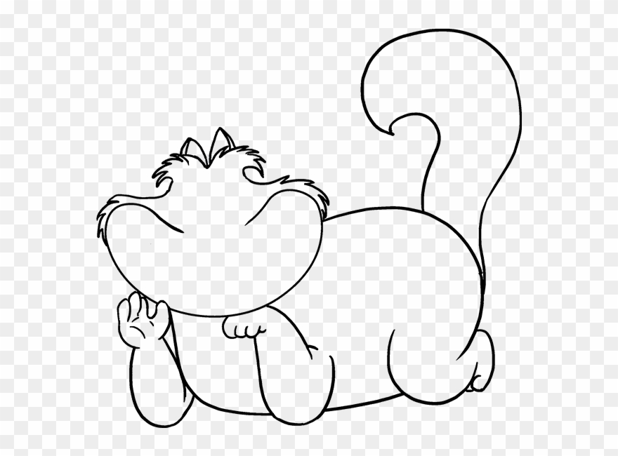Drawn Cheshire Cat Tail - Cheshire Cat Drawing Clipart