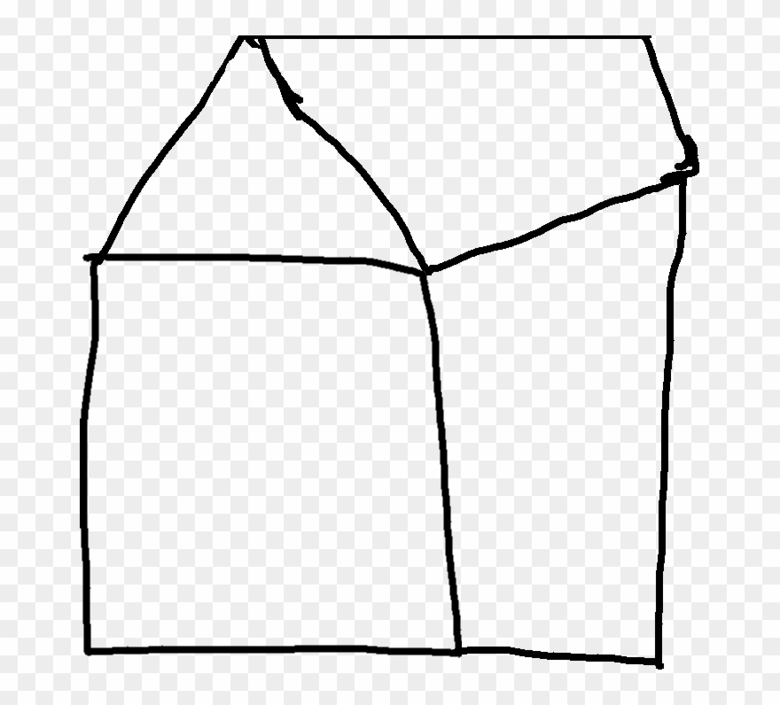 Gingerbread House - Line Art Clipart