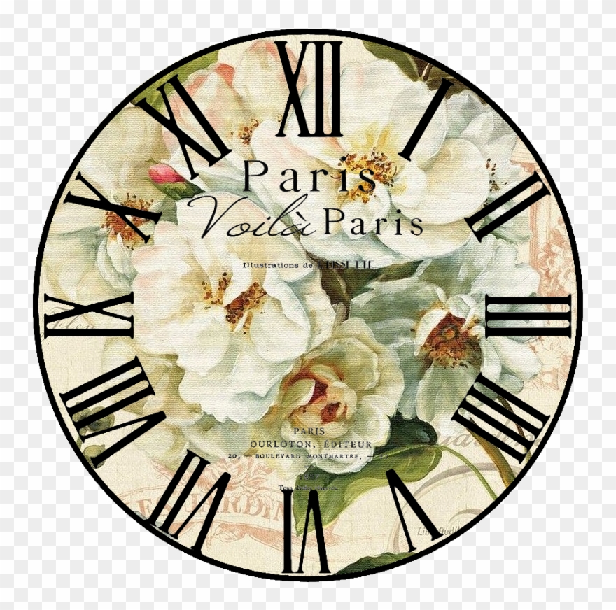 Clock Printable, Clock Faces, Image Paper, Vintage Clipart