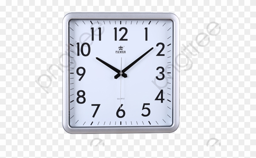 King Square Silver Mute Wall Clock - Price Ajanta Wall Clock Clipart