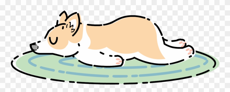 Sleeping Corgi Clipart