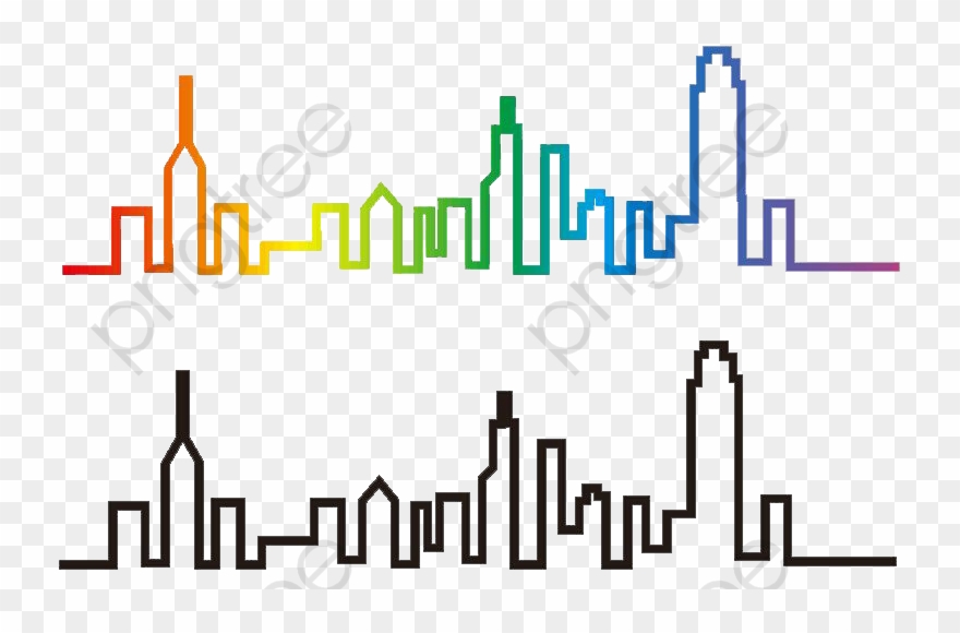 Building Clipart Line - เส้น ตึก Png Transparent Png