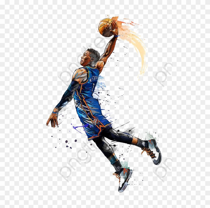 Hand Painted Dear - Russell Westbrook Fan Art Clipart