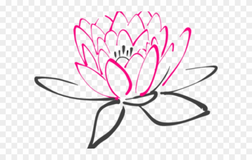 Lotus Clipart Abstract Flower - Fiore Di Loto Stilizzato - Png Download