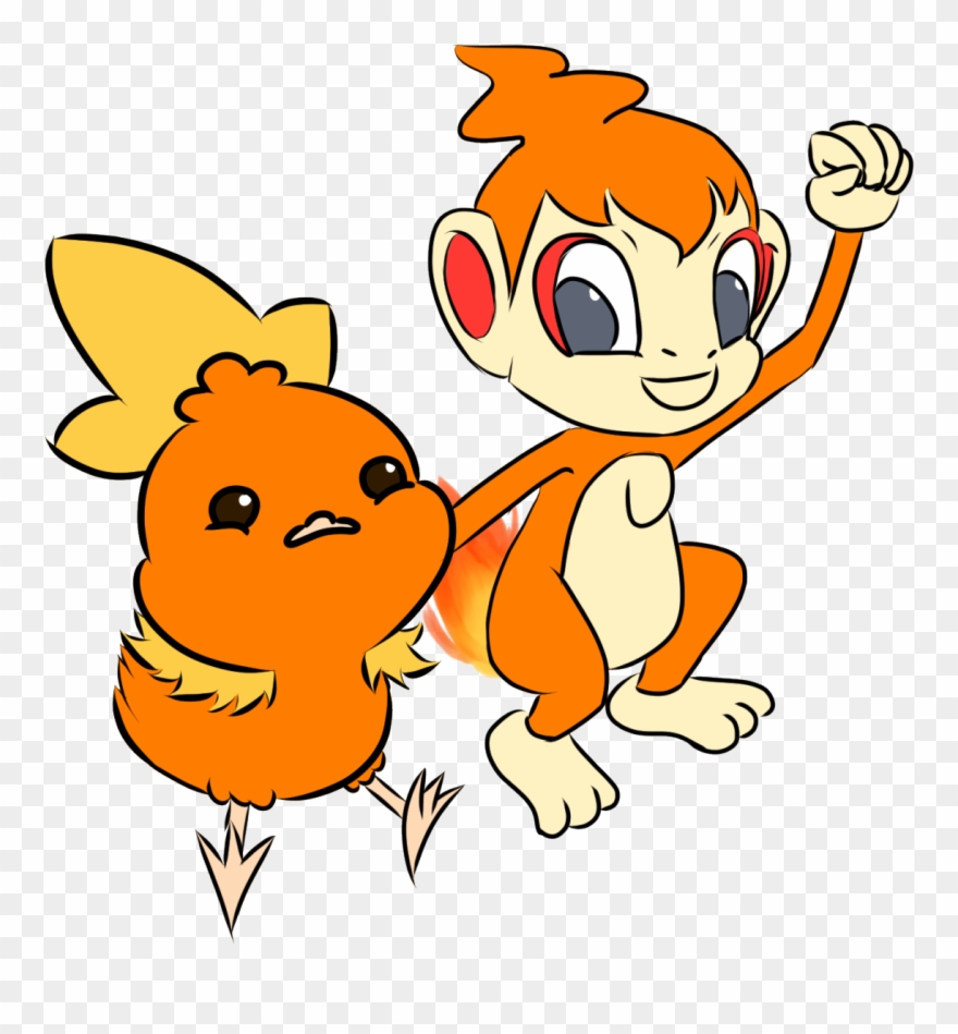 As Stated Here Torch Is Best Friends With Chimchar - Cartoon Clipart