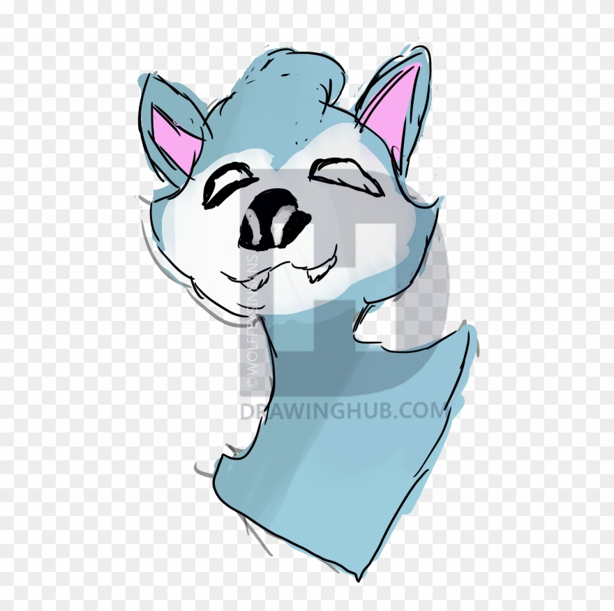 An Icey Wolf - Cartoon Clipart