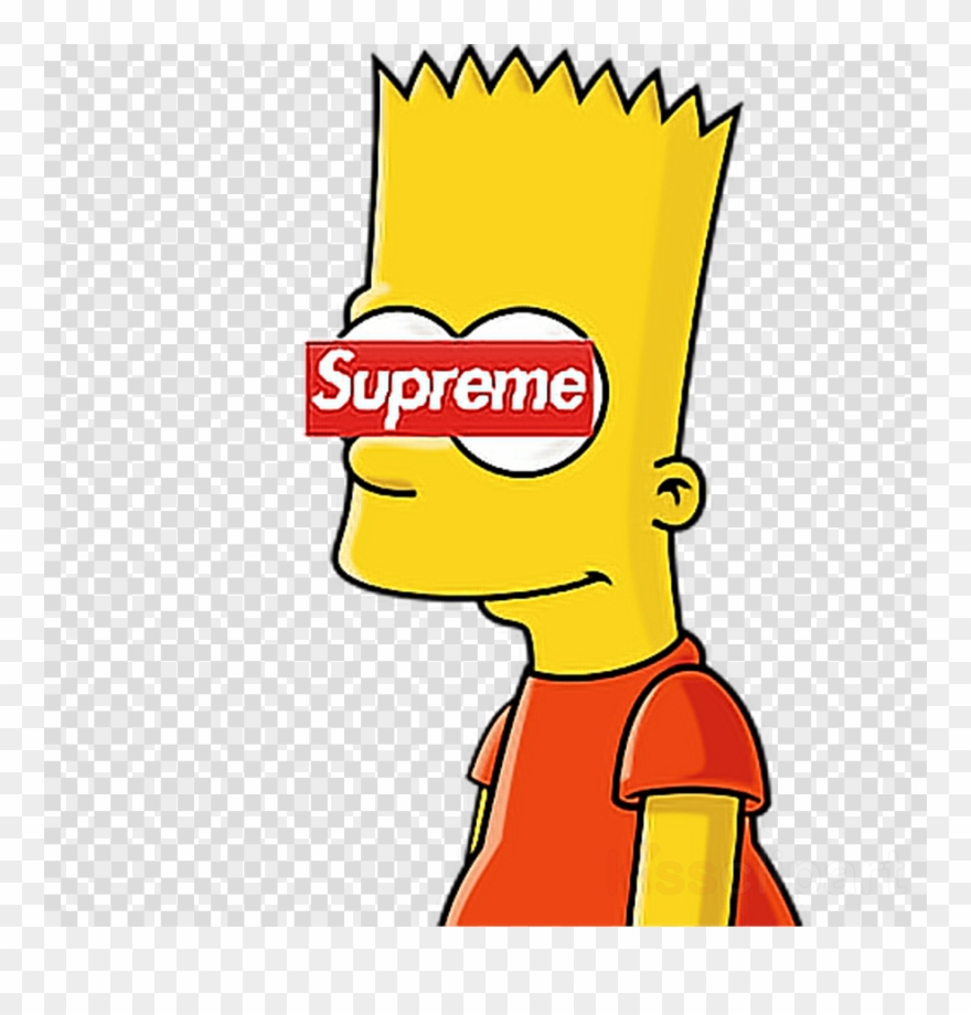 Bart Clipart Uihere - Supreme Bart Simpson Drawings - Png Download