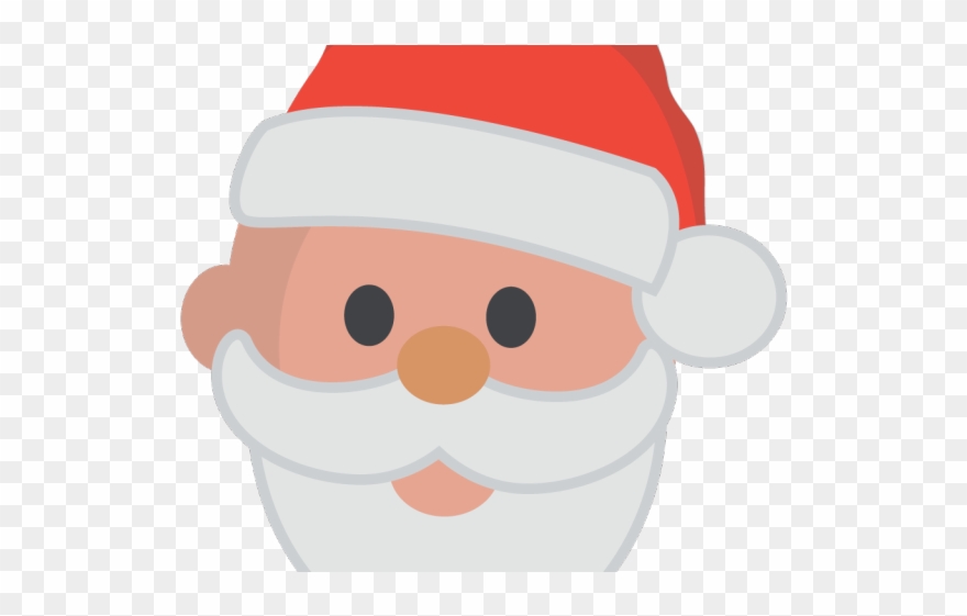 Simple Clipart Santa Claus - Santa Head Clipart - Png Download