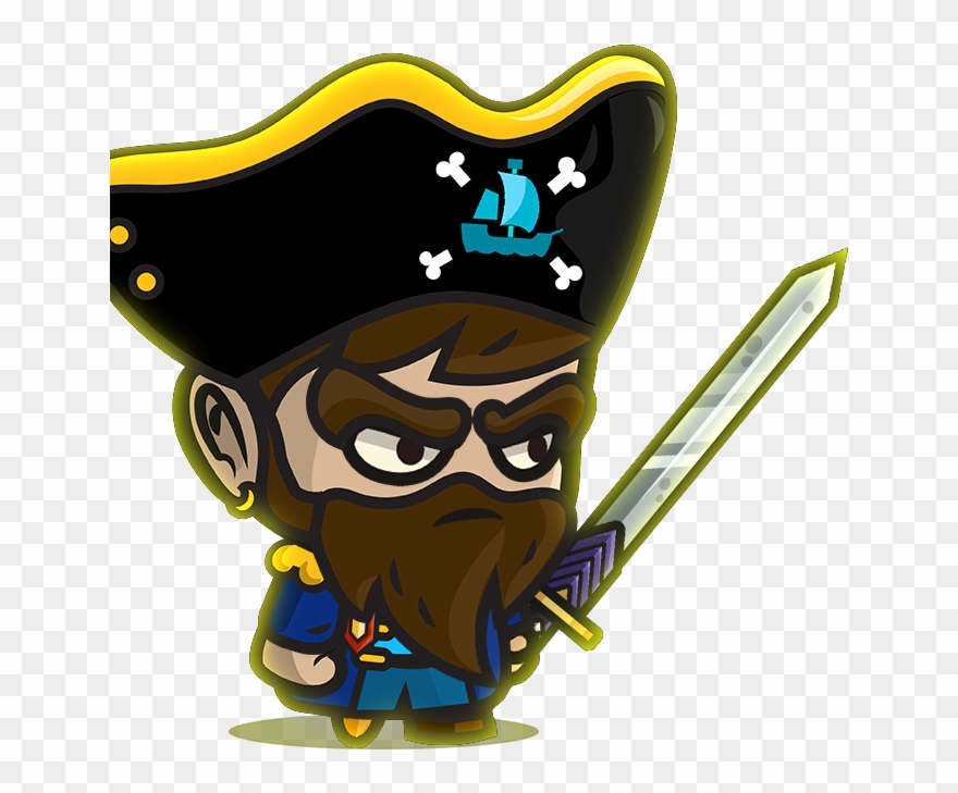 15 Brownbeard, The Second - Chibi Pirate Clipart
