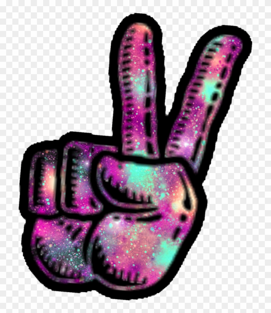 #galaxy #peace #finger #deuces #hello #greeting #message Clipart