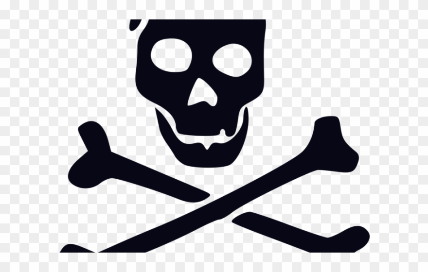 Bone Clipart Skull - Pirate Flag Clip Art - Png Download