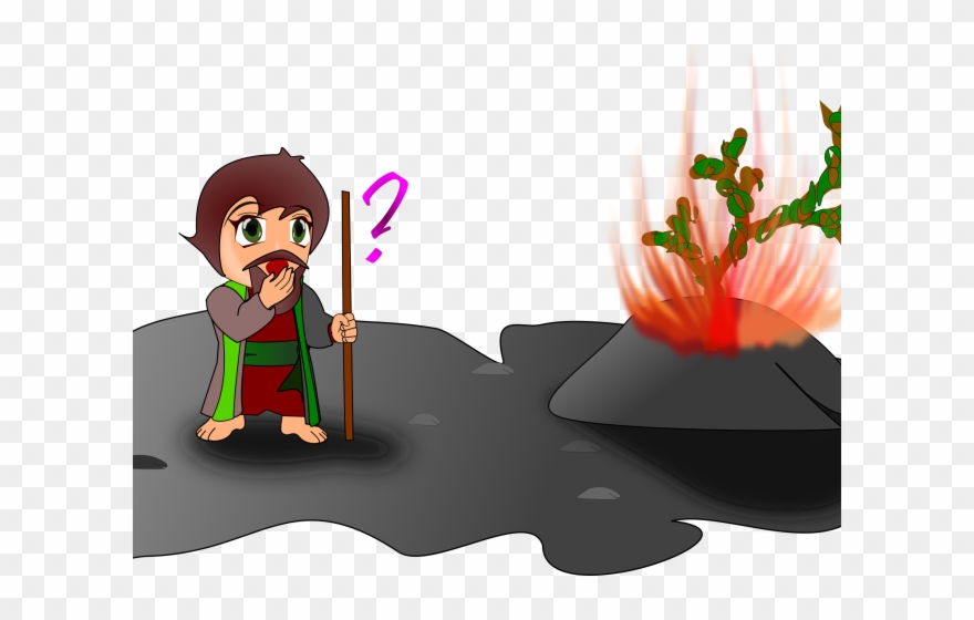 Shrub Bushes Clipart Animated - Moses And The Burning Bush - Png Download