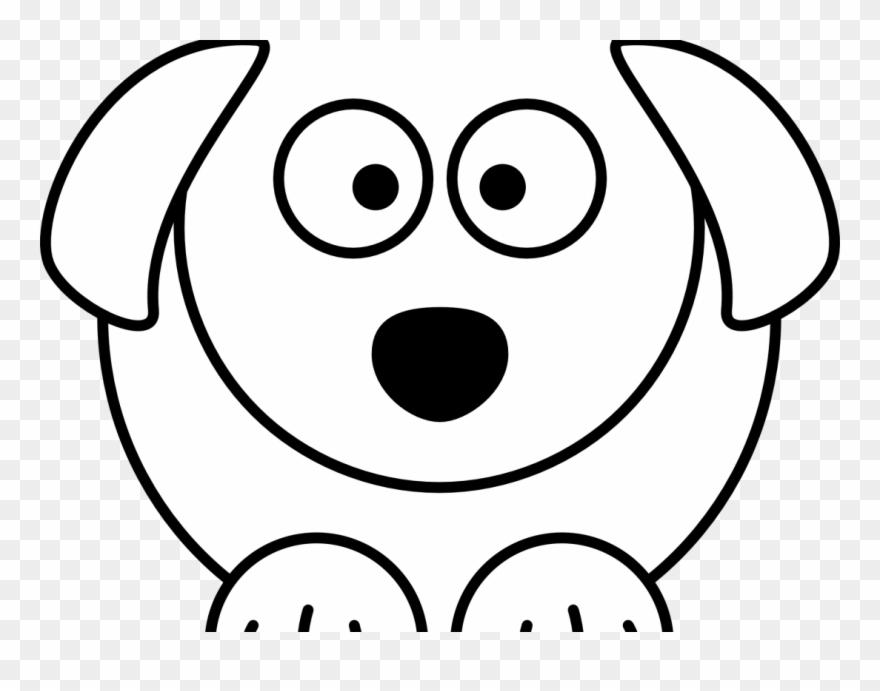 Dog Faces Coloring Pages Free Black And White Cartoon - Cartoon Dog Coloring Pages Clipart