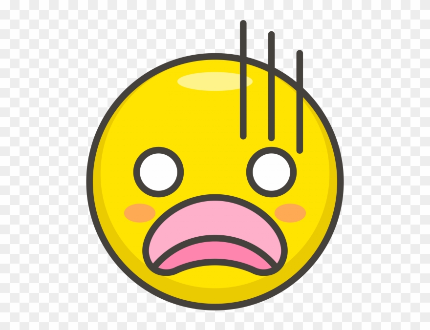 Anguished Face Emoji - Icon Clipart
