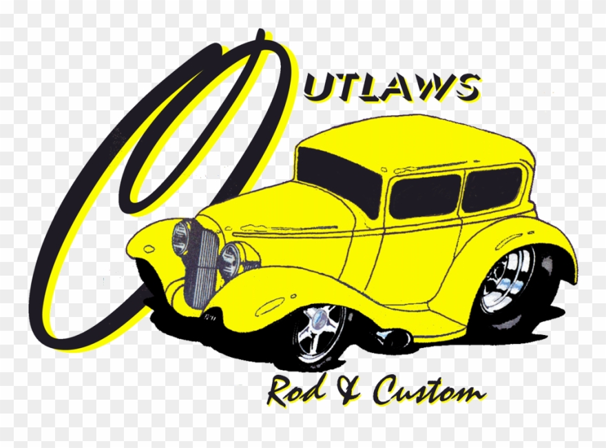 Outlaws Rod & Customs - Antique Car Clipart
