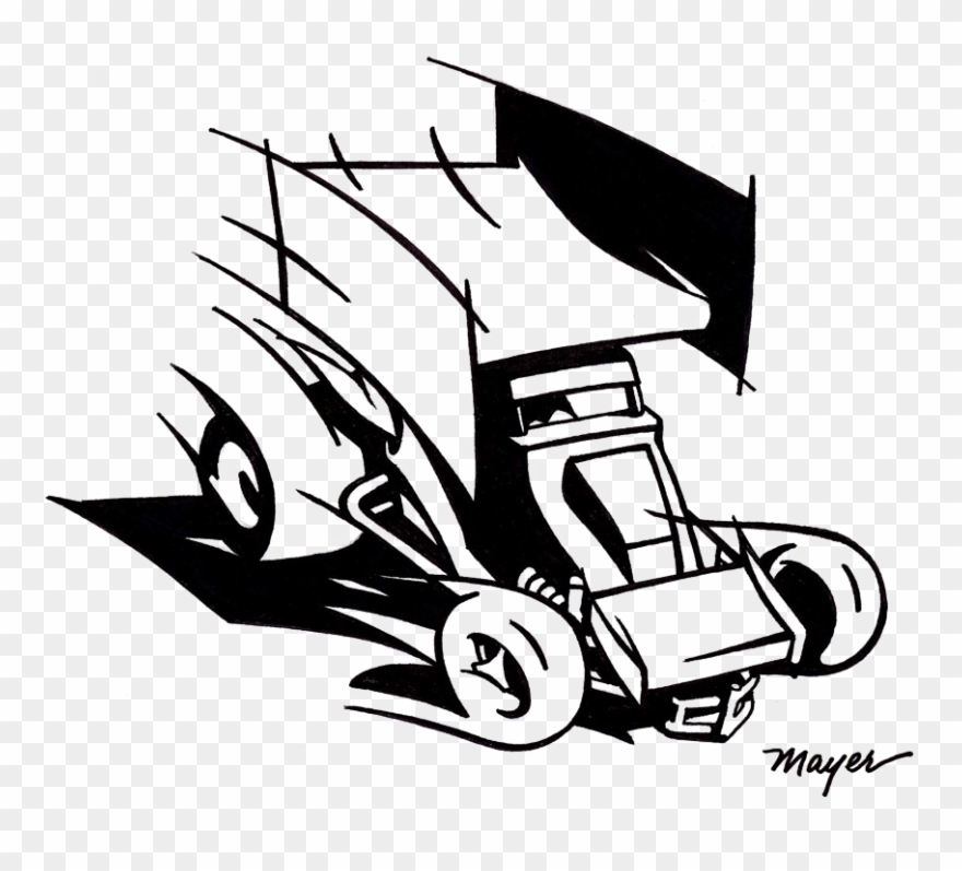 Cartoon Sprint Car Clipart