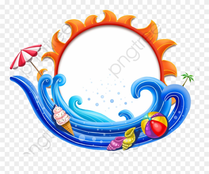 Bottom Frame Png - Cartoon Wave Png Clipart