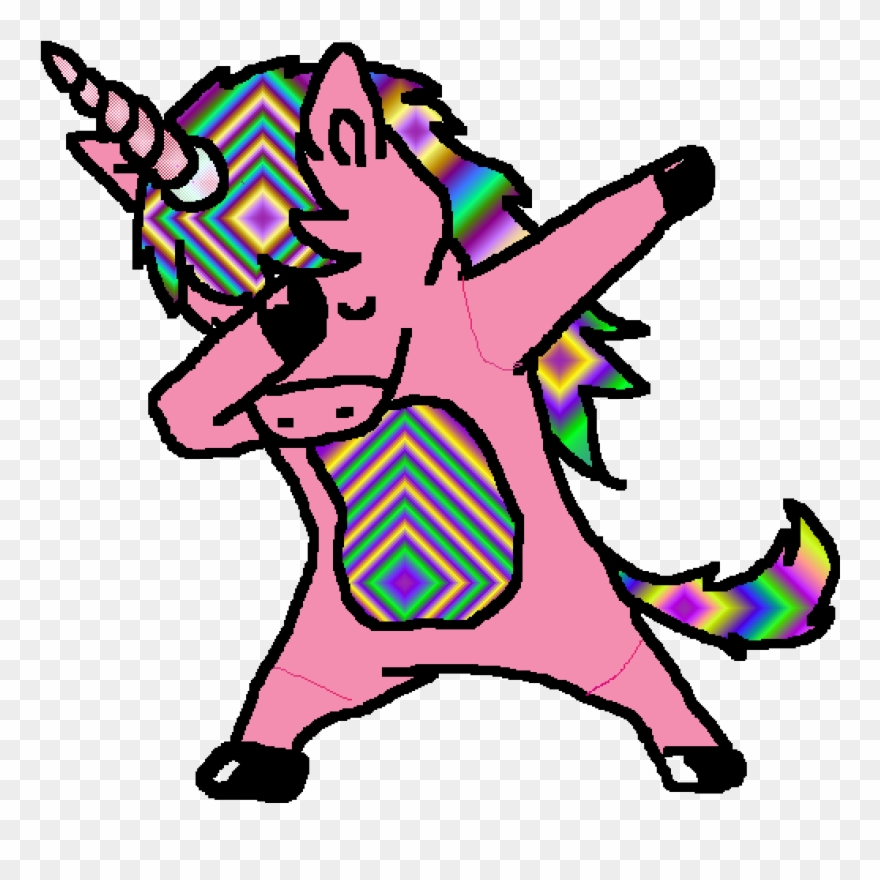 Dabbing Unicorn Clipart - Dibujos De Unicornios Dab - Png Download