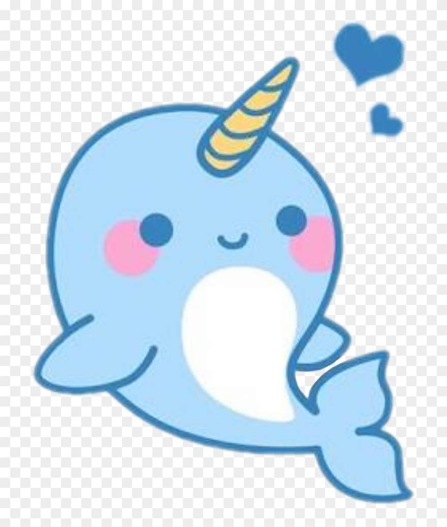 #cute #whale #kawaii#freetoedit - Narwhals Cute Clipart