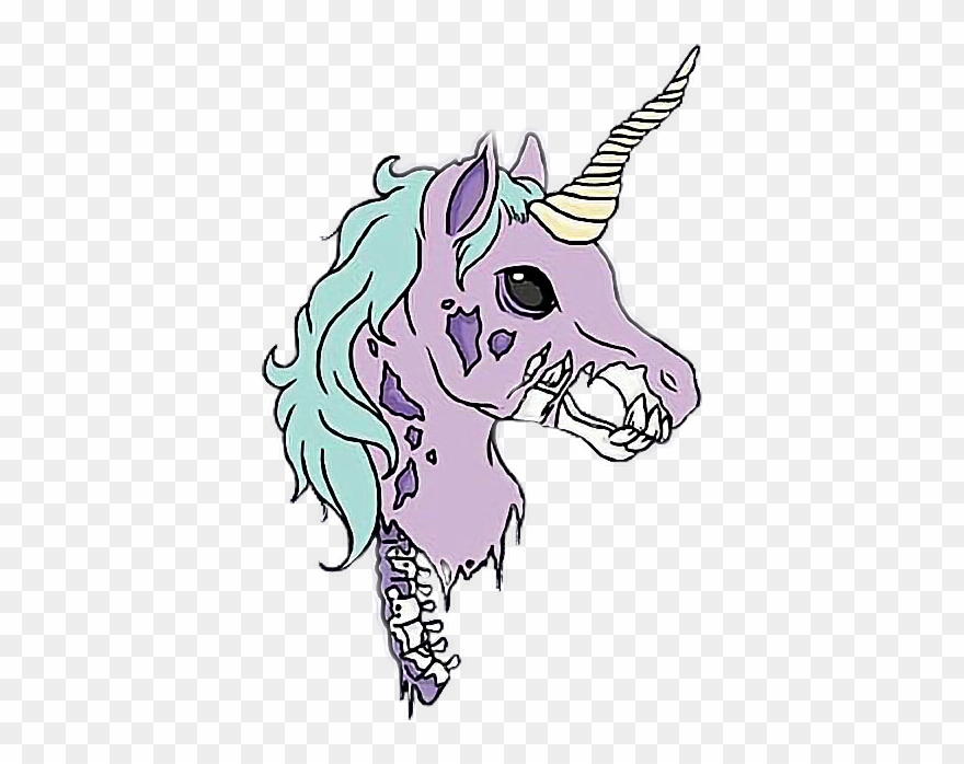 #zombie #unicornio #unicorn #tumblr#freetoedit - Unicornio Zombie Png Clipart