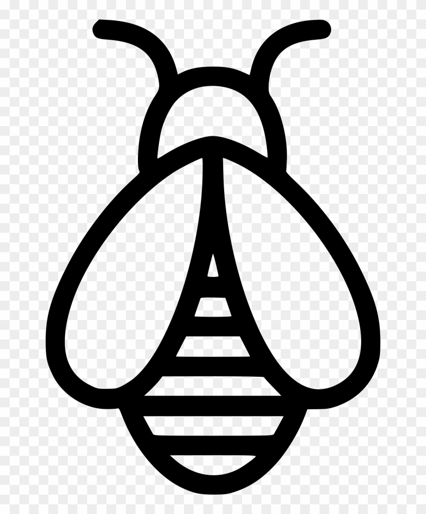 Bee Black And White Png - Bee Icon Free Clipart