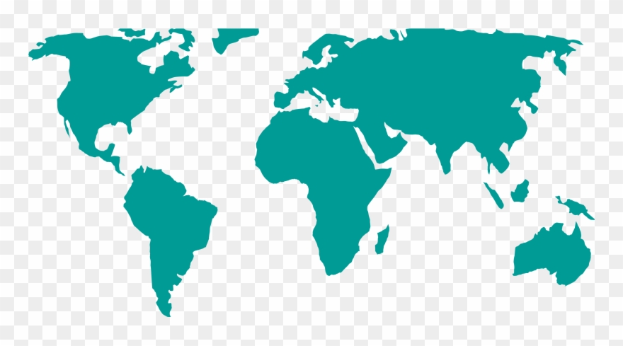 World, World Map, Map, Blue, Green Png Image With Transparent - Continent Map Clip Art