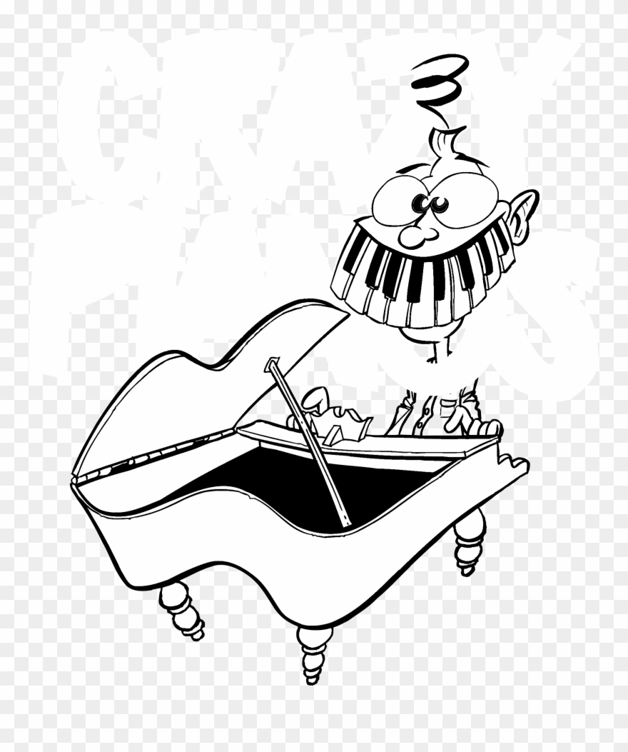 Crazy Pianos Logo Black And White - Crazy Pianos Scheveningen Clipart