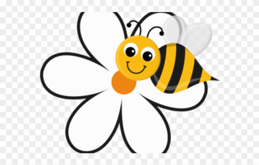 Pollination Clipart Insect - Flower And Bee Clipart - Png Download