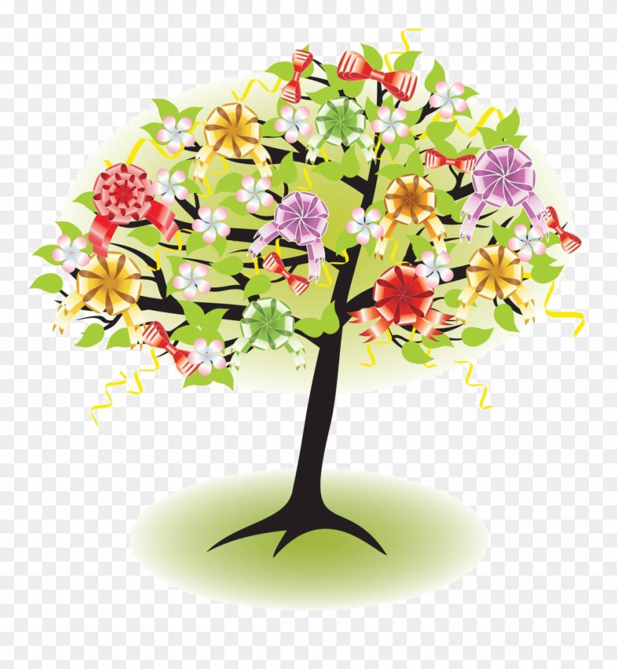 Tree Photography Clip Art - Дерево С Цветами Рисунок - Png Download