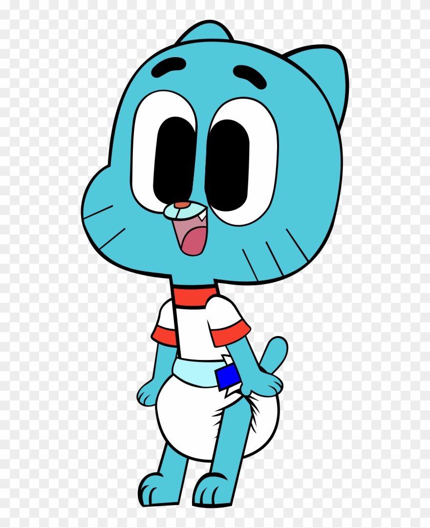 Gumball Diaper Butt Dance Clipart