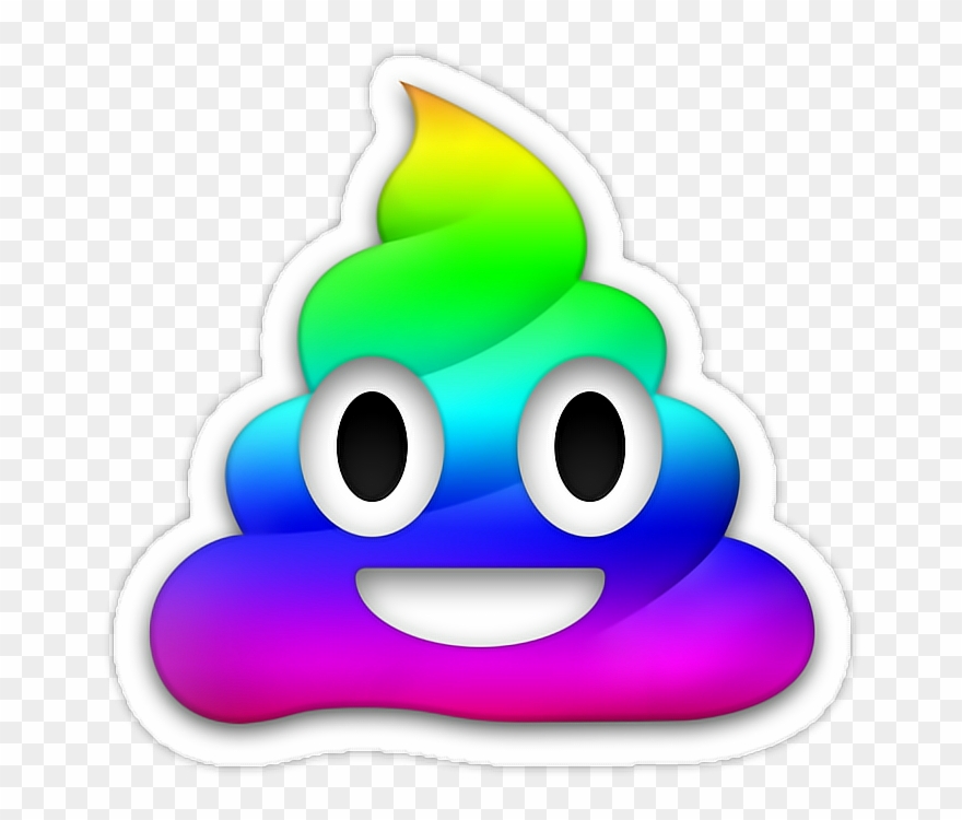 #emoji #emoticonos #whatsapp #rainbow - Rainbow Poop Emoji Png Clipart