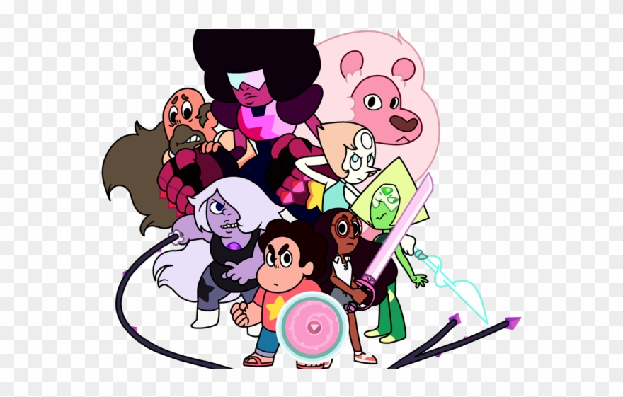 Cartoon Network Clipart Strong Female - Steven Universe Crystal Gems Png Transparent Png