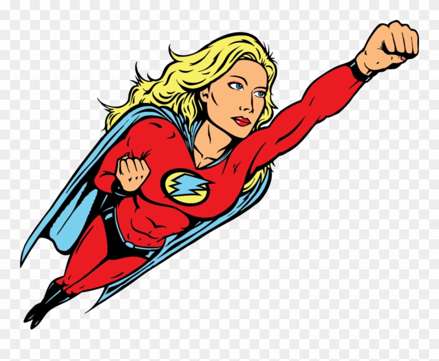The Motive - Female Superhero Flying Clipart