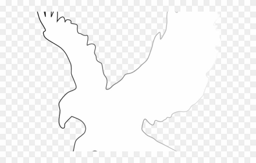 Eagle Silhouette White Clipart