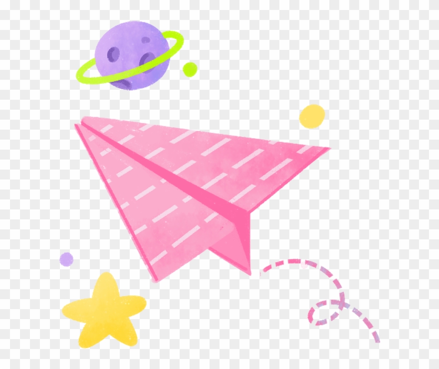 Paper Airplane Clipart Watercolor - Png Download