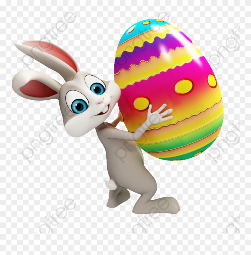 Easter Egg Clipart Bunny - Easter Bunny Gif Png Transparent Png