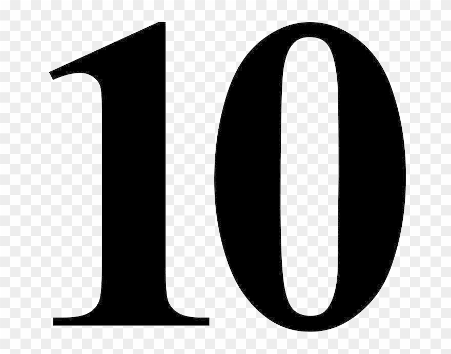 10 Number Free Png Image - Times New Roman Number 10 Clipart