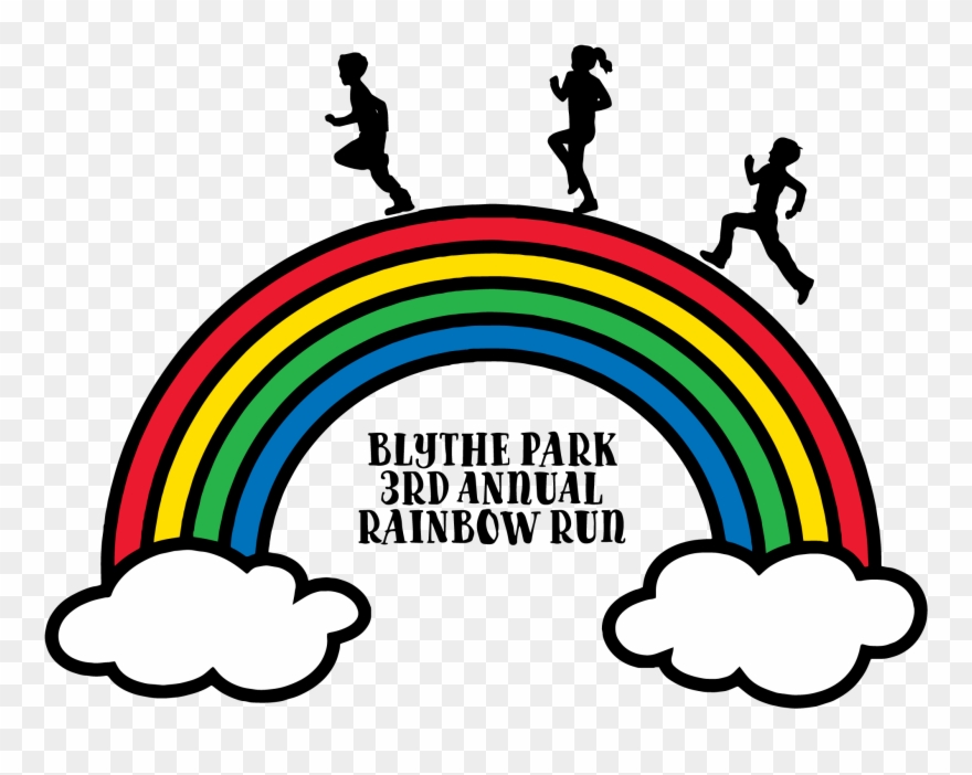 The Blythe Park Rainbow Run Is A One Of A Kind Experience - Rainbow Illustration Black And White Clipart