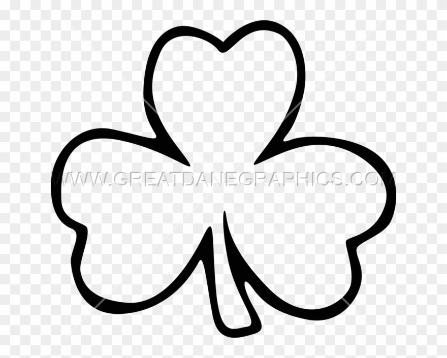 Leaf Clipart Black And White Zoshwiki - Printable Shamrock Coloring Sheet - Png Download