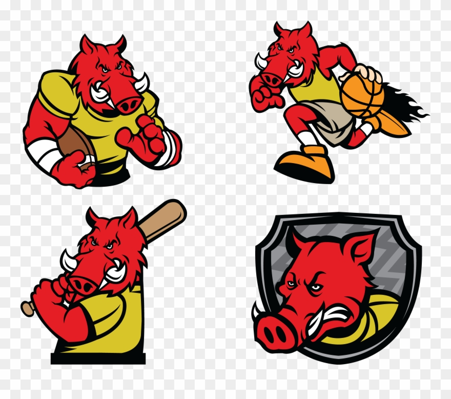 Adobe Illustrator Clip Art - Desenho Javalis Selvagens - Png Download