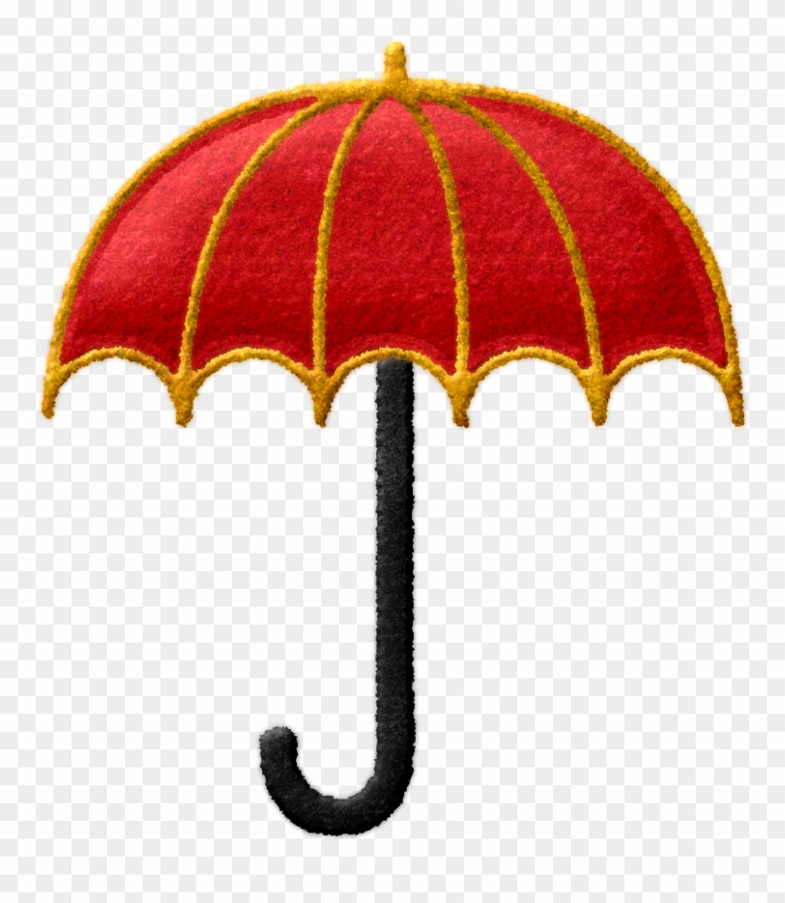 Red Yellow Green Umbrella Clipart Red Embroidery Umbrella - Umbrella - Png Download