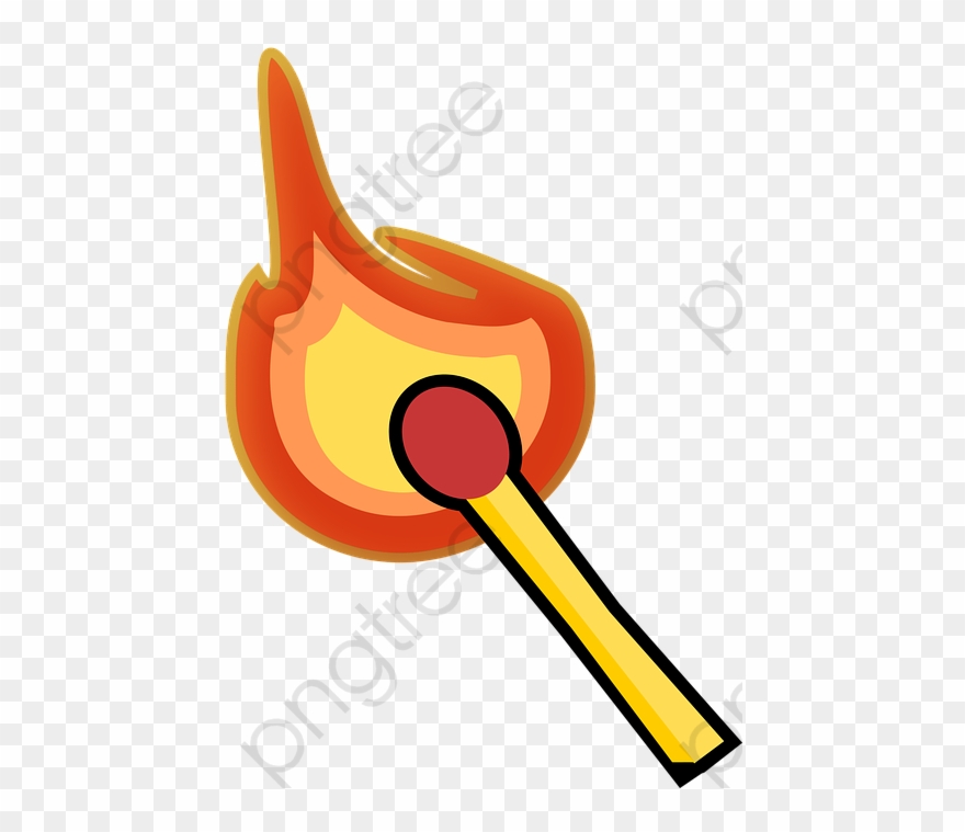 Cartoon Matches, Cartoon Clipart, Burn, Fire Png Transparent - Match Clipart