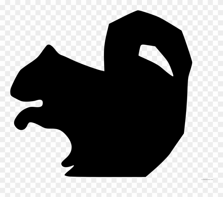 Clipart Squirrel Silhouette - Png Download