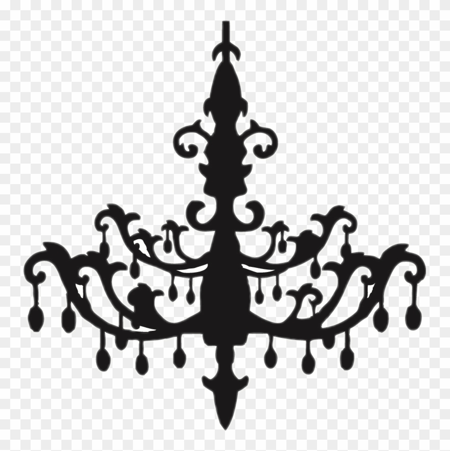 Chandelier Silhouette Png - Chandelier Silhouette Clip Art Transparent Png