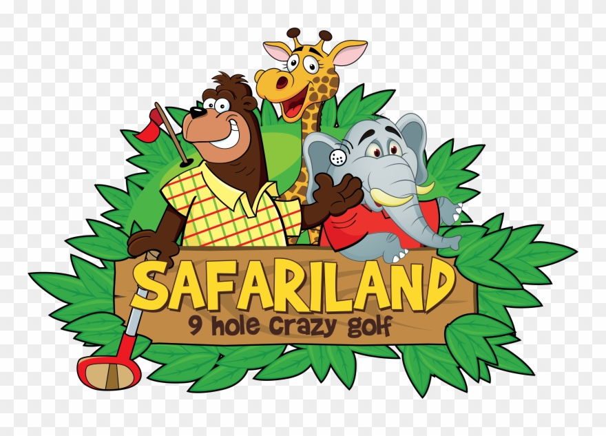 A Safari Themed 9 Hole Crazy Golf Adventure Course Clipart