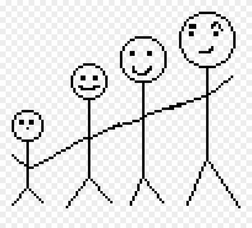 Stick Family Png - Line Art Clipart