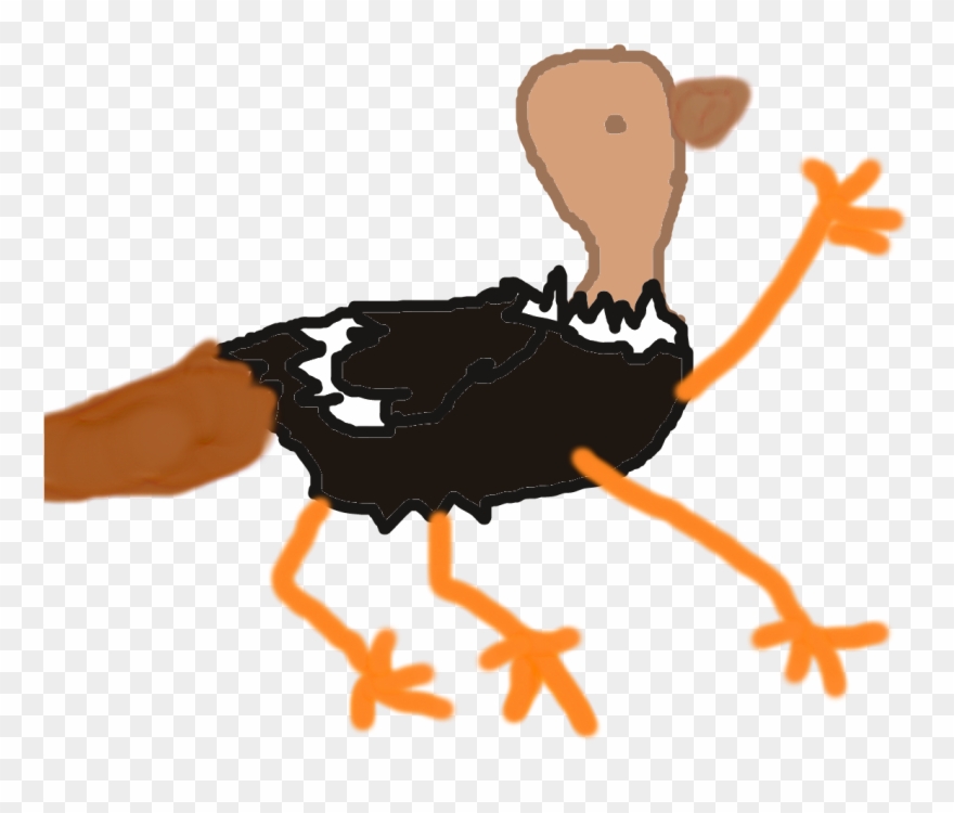 Forum Draw A - Four Legged Ostrich Clipart