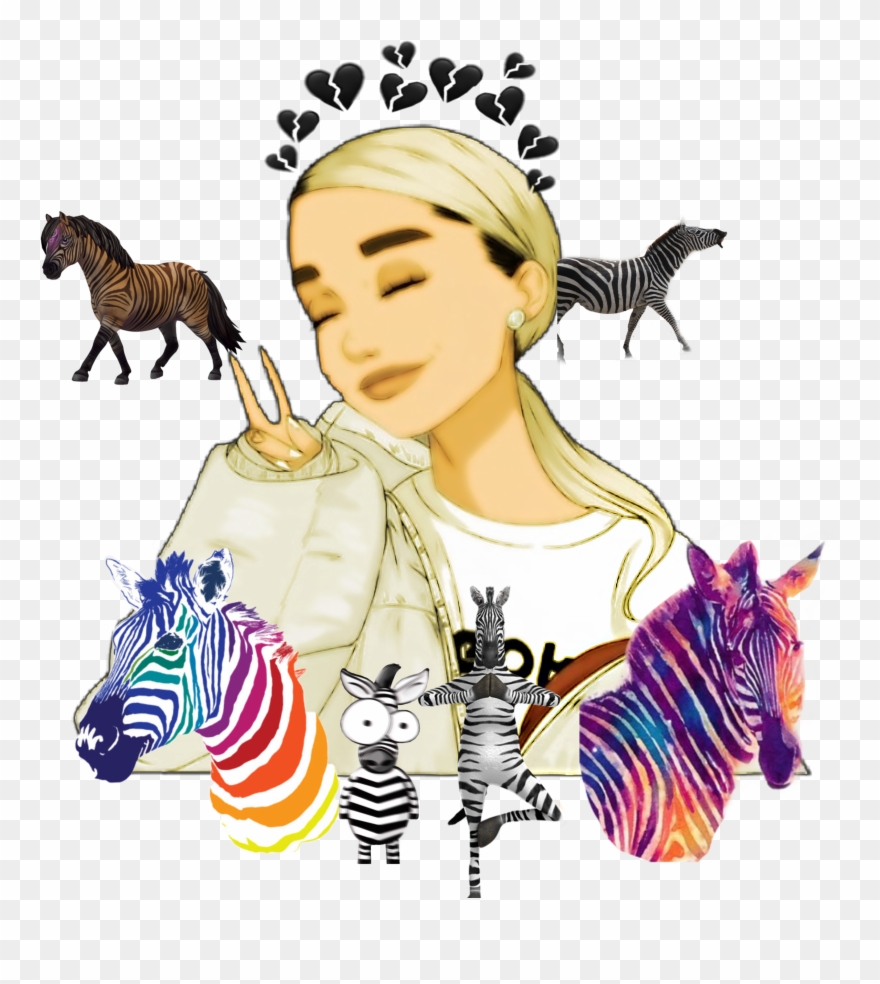 Zebra Sticker - Painting With A Twist Rainbow Zebra Clipart