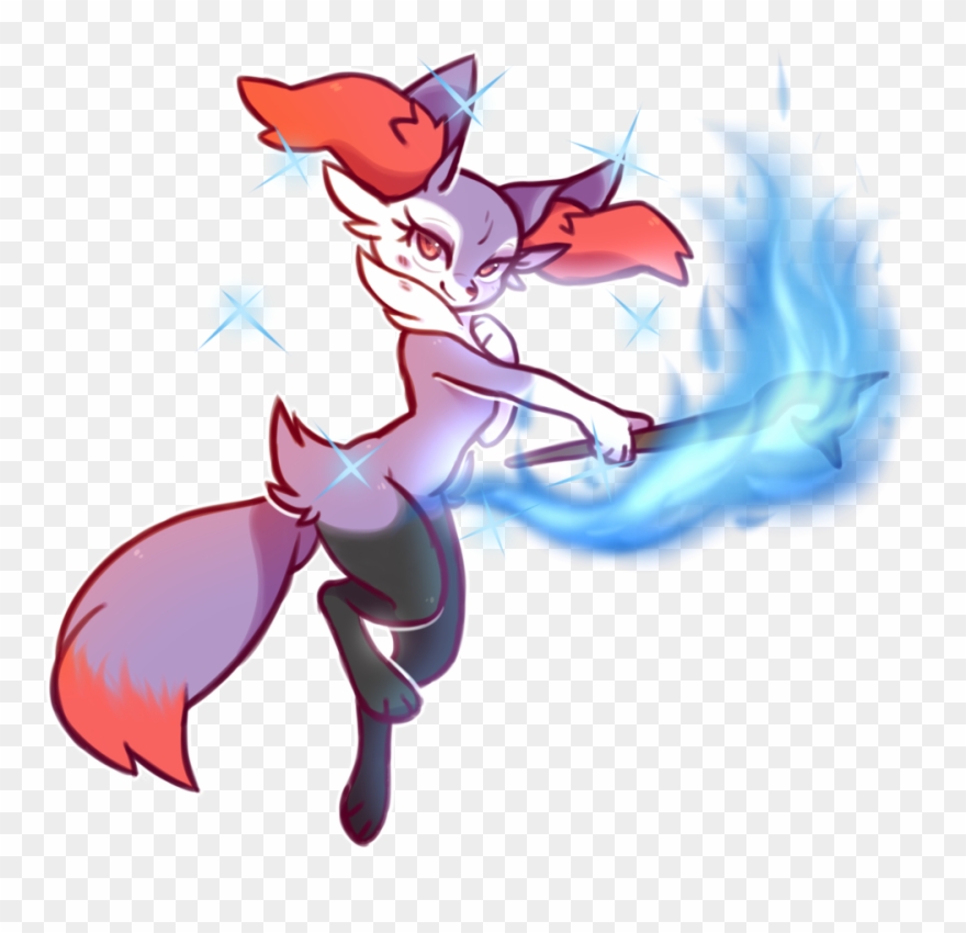 Shiny Braixen Art - Cute Shiny Braixen Clipart